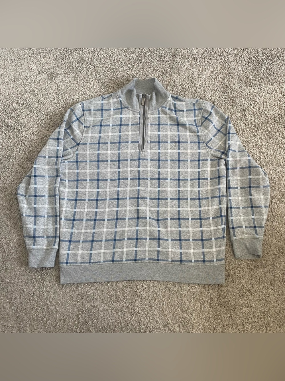Nautica Quarter-Zip plaid (XL
